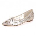 Women's ShoesFlat Heel Pointed Toe Flats Wedding/Party & Evening Black/Blue/Pink/Red/Ivory/White/Gold